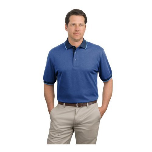 Port Authority - Twill Interlock Sport Shirt with Stripe Trim