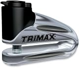 Trimax T665LC Hardened Metal Disc Lock - Chrome 10mm Pin (Long Throat) with Pouch & Reminder Cable