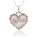 Victoria Kay 2/5ct White Diamond Heart Pendant with Mother of Pearl in 14k Rose Gold, 16