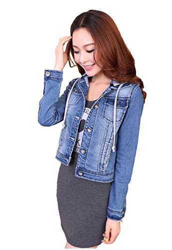 レディース ジャケット Ｇジャン ジージャン ジーンズ アウター コート シャツ ブラウス 春 秋 デニム コットン 長袖 スリム ショート フード 美脚 ビーチ リゾート 通勤 レジャー 水着 可愛いスカーフ付き KK314