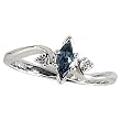 Stylish London Blue Topaz and Diamond Ring