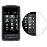Black Flexible Soft Silicone Skin Case + Clear Reusable LCD Screen Protector for AT&T LG Vu CU920 Cell Phone
