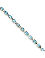 14k Blue Topaz Diamond bracelet