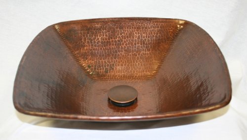 15 Square Coppper Vessel Bath Sink