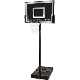 Spalding 44-Inch Portable Basketball System with Advanced Eco-Composite Backboard
