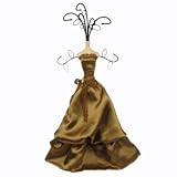 Chic Mannequin Collier Shabby stand de bijoux Titulaire Arbre en satin d'or
