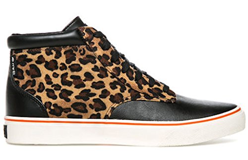 Radii Mens High Top Basic Shoes Black Leopard (9.5)
