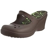 IMAGE OF crocs Women's Frances Mule,Espresso/Parrot Green,9 M US