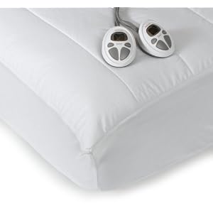 Sunbeam Imperial Queen Heated Mattress Pad 140-Thread-Count Poly/Cotton White