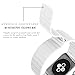 BRG Apple Watch Series 1 Series 2 Band 42mm Leather Loop with Adjustable Magnetic Closure iWatch Band Replacement Bracelet Strap for Apple Watch Sport and Edition 42mm Medium - White
