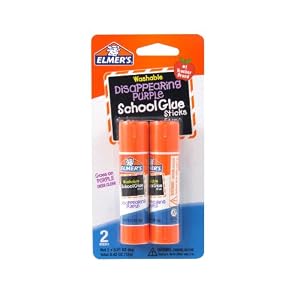 Elmer-s-Disappearing-Purple-School-Glue-Sticks-0-21-Ounces-Each-2-Sticks-per-Pack-Purple-E522-