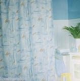 Surf's Up Fabric Shower Curtain Tropical Hibiscus Flowers Hawaiian