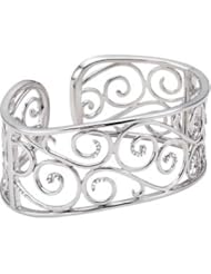 Sterling Silver 1/4 Ct Tw Diamond Cuff Bracelet