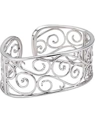 Clevereves Sterling Silver 1 4 Ct Tw Diamond Cuff Bracelet