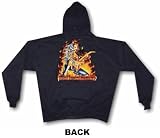 Metal Knows No Mercy Flaming Guitar Men's Hoodie Sweat Shirt Small thru 4XL