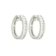 14k White or Yellow Gold Channel-Set Diamond Hoop Earrings (1/3 cttw, I-J Color, I1-I2 Clarity)