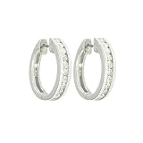 14k White or Yellow Gold Channel-Set Diamond Hoop Earrings (1/3 cttw, I-J Color, I1-I2 Clarity)
