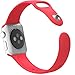 Apple Watch Band, HuanlongTM Soft Silicone Sport Style Replacement Iwatch Strap for Apple Wrist Watch (Red 42mm M/l)