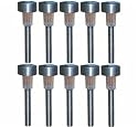 10 GARDEN SOLAR POWERED STAINLESS STEEL POST LIGHTS NEW