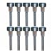 10 GARDEN SOLAR POWERED STAINLESS STEEL POST LIGHTS NEW
