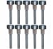 10 GARDEN SOLAR POWERED STAINLESS STEEL POST LIGHTS NEW