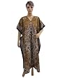 Caftan for Nightwear Casual Dress Brown V-neckline Lounge Wear Kaftan