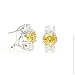 STUDIO 925: *CANARY DIAMOND CZ PAST PRESENT FUTURE 3-STONE EARRINGS*