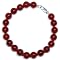 Sterling Silver 8mm Carnelian Bead Bracelet, 7,5"