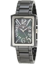 Swiss Legend Womens 10034-BKBSA "Bella" Black Mother-of-Pearl Rectangle Watch