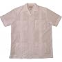 Men's Guayabera Shirt - Cool Mexican, Cuban Wedding and Cigar Clothing, White-Pleated