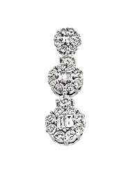 14K White Gold 0.65cttw Round Diamond Pendant