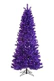 7' Purple Tinsel Christmas Tree