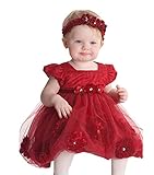 （ワボーズ） Waboatsベビー女の子 ガール 夏 韓国スタイル赤い薔薇プリンセスドレス レッド 80