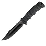 SOG Specialty Knives & Tools E37S-K Seal Pup Elite Straight Knife with Kydex Sheath, Black TiNi