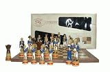Hand Decorated Battle of Trafalgar Chess Men in box with Folding Board