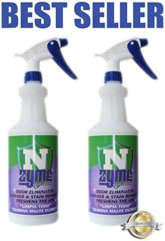(2 Pack) NZYME Odor Eliminator and Pet Urine Cleaner w/ Grease Cutters Miracle Enzyme Cleaner,Odor Neutralizer, Cat Urine Smell Eliminator Limpia Todo 32 Oz
