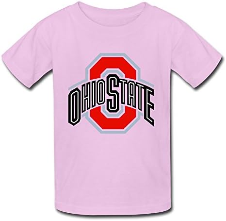 Crew Neck Osu Ohio State Buckeyes Logo Kid's T Shirts Pink Size M