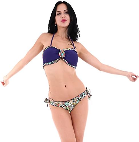 Sardine Kiss Sexy Women Push-up Bra With Crystal Bandage Adjustable Bottom Bikini Set Bathing Swimwear Swimsuit
