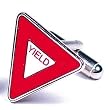 Yield Cufflinks - Famous Signs Themed Formal Wear - Cufflinks