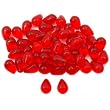 50 Red Teardrop Czech Glass Beads Beading Parts 6mm