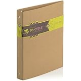 Wilson Jones Resource Recycled Kraft Binder, Round Ring, 1 Inch, Kraft Brown (W31501)