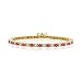 STUNNING 3.84 CARAT GENUINE RUBY & DIAMOND 14K TENNIS BRACELET