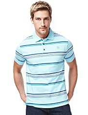 Blue Harbour Slim Fit Pure Cotton Striped Polo Shirt