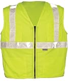 OK-1 277 Zipper Style Lime Vest - White Trim, Small