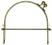 Metal Purse Frame W/Ball Clasp & Loops 6" - Gold