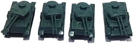 Army Green Military Tanks Detachable Parts - (4 Pieces)