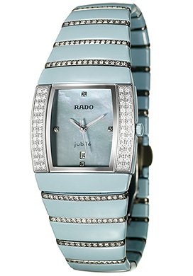 Rado R13666919 Jubile Silver Mother-of-Pearl Dial Ceramic and Diamonds Women's Watch