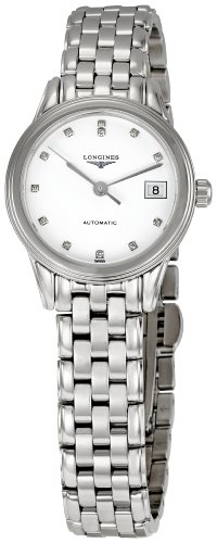 Longines Womens LNG42744276 Flagship White Dial Watch