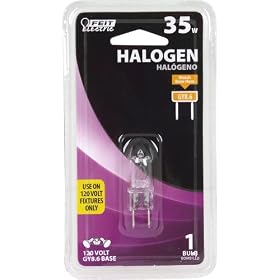 Feit Electric BPQ35 8.6 35-Watt T4 JCD Halogen Bulb with Bi-Pin Base, Clear by Feit Electric