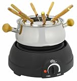 elektr. Edelstahl Fondue Set fuer 8 Personen